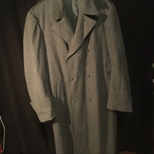 Mens vintage Swiss army grey wool coat size 44